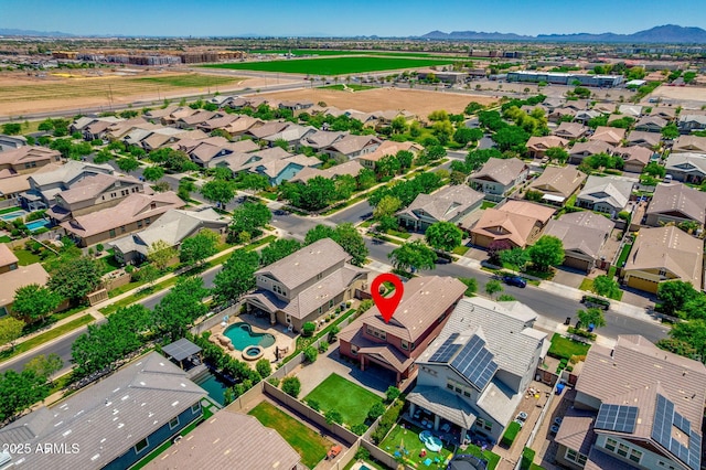 3072 E Appaloosa Rd, Gilbert, AZ 85296 - aerial view featuring a residential view and a mountain view
