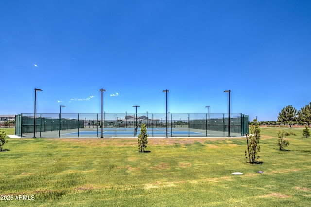 3072 E Appaloosa Rd, Gilbert, AZ 85296 - view of tennis court featuring fence and a yard