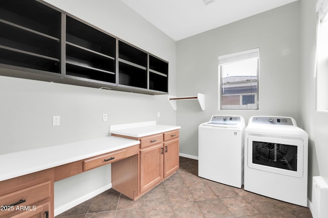 18544 E Caledonia Dr, Queen Creek, AZ 85142 - washroom with washer and clothes dryer and baseboards