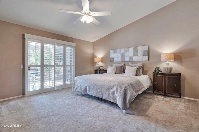 2984 N 152nd Dr, Goodyear, AZ 85395 - carpeted bedroom featuring vaulted ceiling and ceiling fan