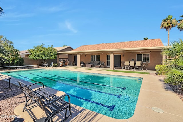 2984 N 152nd Dr, Goodyear, AZ 85395 - view of pool with outdoor lounge area and a patio
