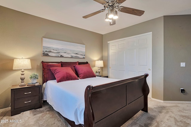 2984 N 152nd Dr, Goodyear, AZ 85395 - bedroom with light colored carpet and ceiling fan