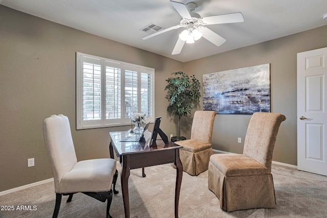 2984 N 152nd Dr, Goodyear, AZ 85395 - carpeted home office featuring a ceiling fan and baseboards