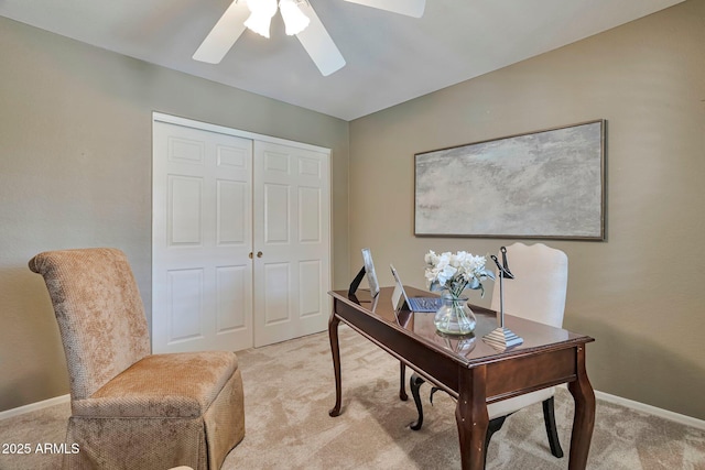 2984 N 152nd Dr, Goodyear, AZ 85395 - office with light colored carpet and a ceiling fan