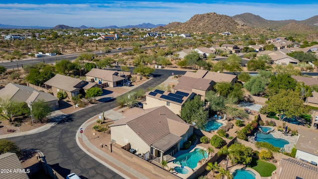 bird's eye view featuring a mountain view