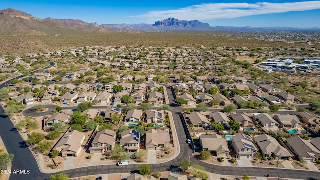 aerial view featuring a mountain view