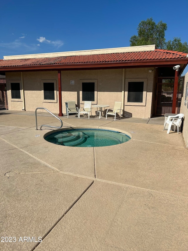 view of pool with a patio