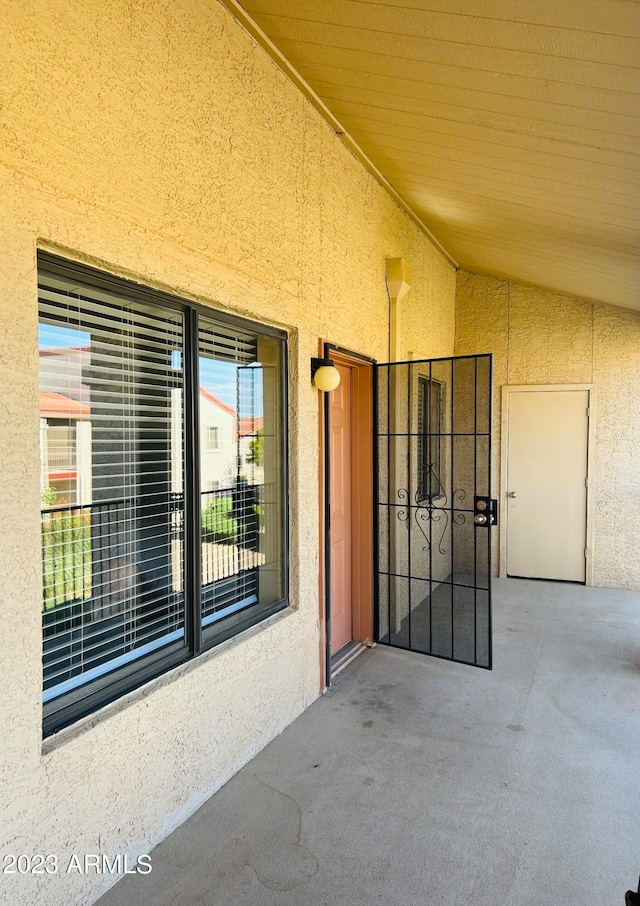 view of doorway to property