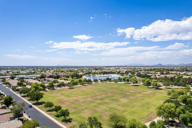 bird's eye view featuring a mountain view