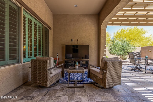 view of patio / terrace featuring outdoor dining area and outdoor lounge area