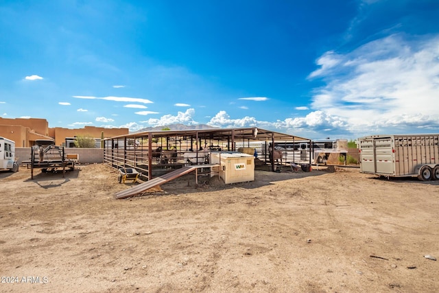 view of horse barn