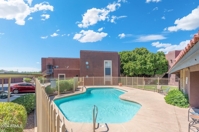 view of pool with a patio