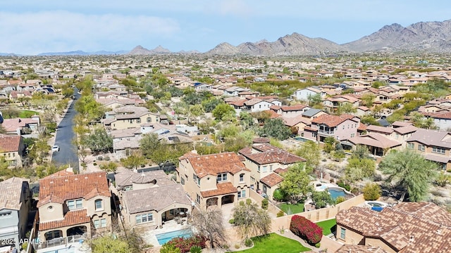 9305 E Canyon View Rd, Scottsdale, AZ 85255 - bird's eye view with a residential view and a mountain view