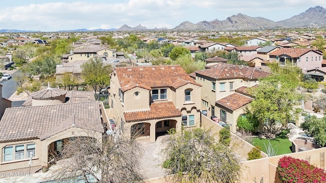 9305 E Canyon View Rd, Scottsdale, AZ 85255 - birds eye view of property featuring a residential view and a mountain view