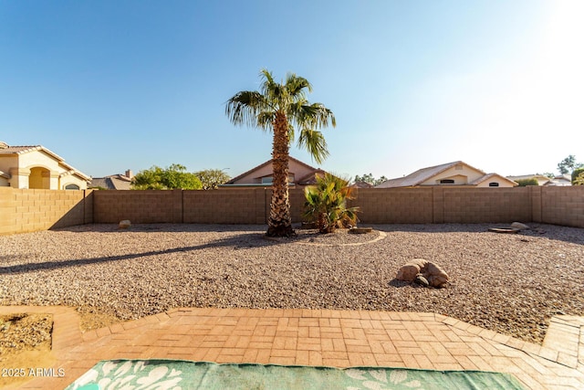 view of yard with a patio area