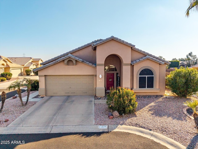 view of front of house featuring a garage