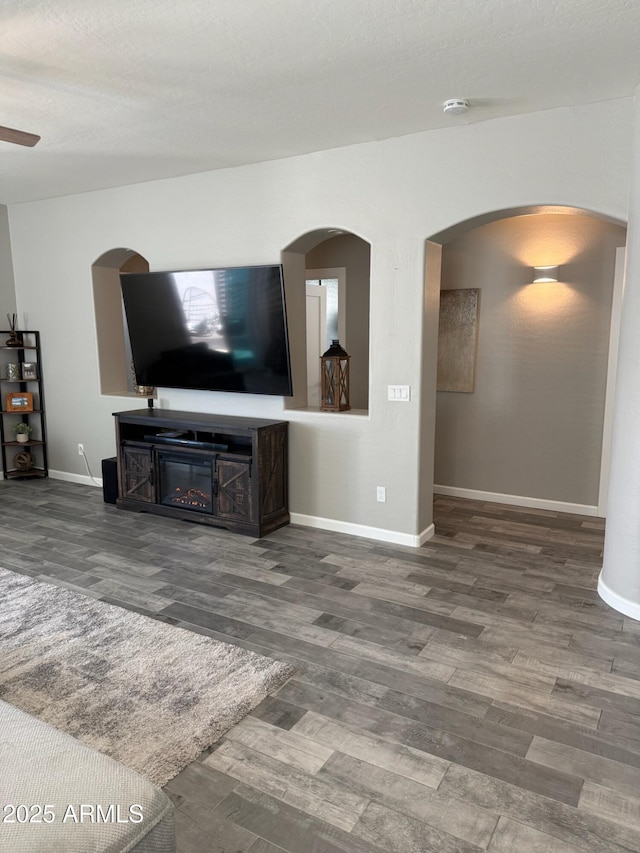 living room featuring hardwood / wood-style floors