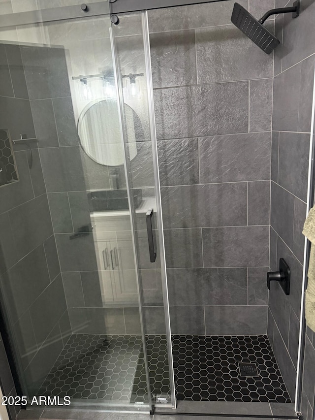 bathroom with an enclosed shower