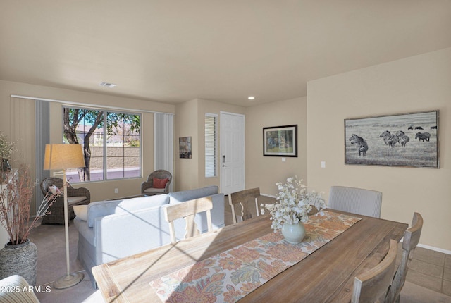 view of dining area