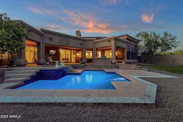 view of pool with a patio