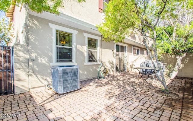 view of patio with central air condition unit