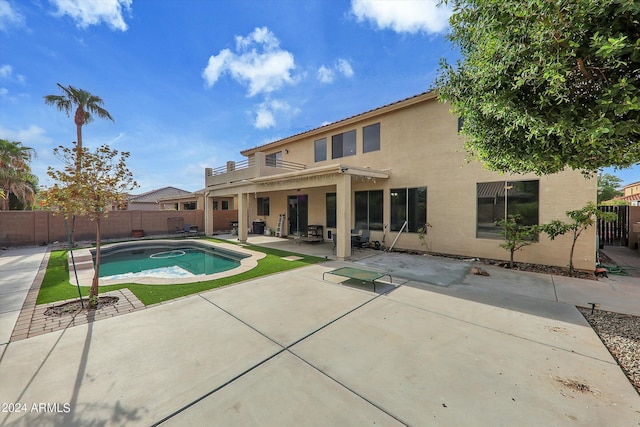 view of pool featuring a patio area