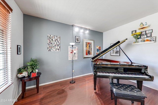 miscellaneous room featuring hardwood / wood-style flooring