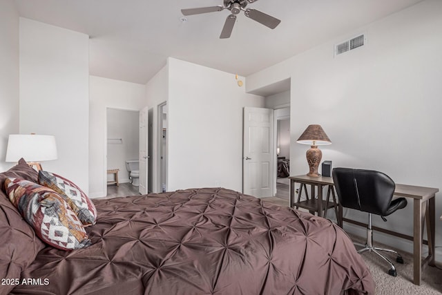 1100 N Priest Dr Unit 2145, Chandler, AZ 85226 - bedroom featuring baseboards, visible vents, and a ceiling fan