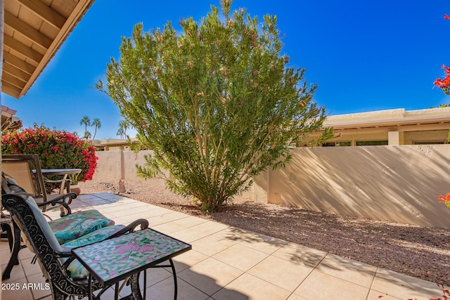 view of patio / terrace with a fenced backyard