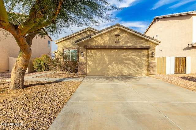 view of front facade with a garage