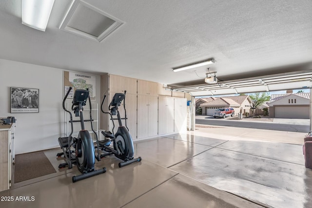 interior space featuring a garage door opener