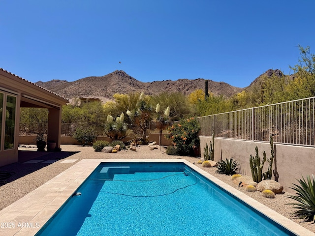23516 N 119th Way, Scottsdale, AZ 85255 - view of pool featuring a mountain view and a fenced backyard