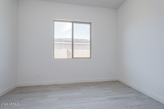 empty room featuring light wood-type flooring