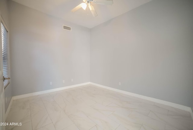 empty room with ceiling fan