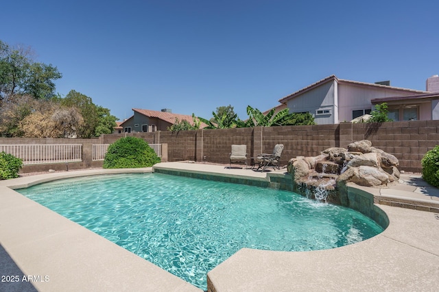 5596 W Mercer Ln, Glendale, AZ 85304 - view of pool with a fenced backyard and a patio