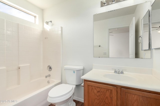 2652 E Riviera Dr, Chandler, AZ 85249 - bathroom with toilet, vanity, and shower / washtub combination
