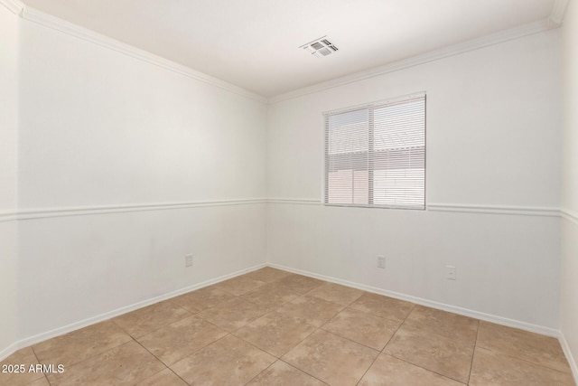 5439 W Sands Rd, Glendale, AZ 85301 - unfurnished room with ornamental molding, baseboards, and light tile patterned flooring