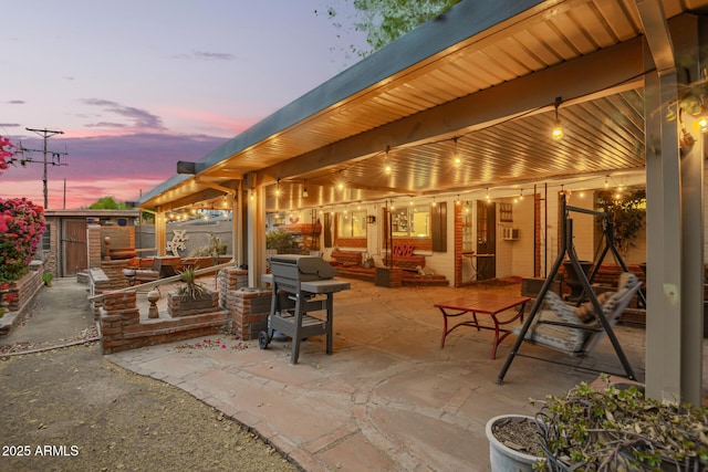 7423 E Cambridge Ave, Scottsdale, AZ 85257 - patio terrace at dusk with fence