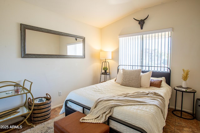 4386 E Mine Shaft Rd, San Tan Valley, AZ 85143 - bedroom featuring baseboards and vaulted ceiling