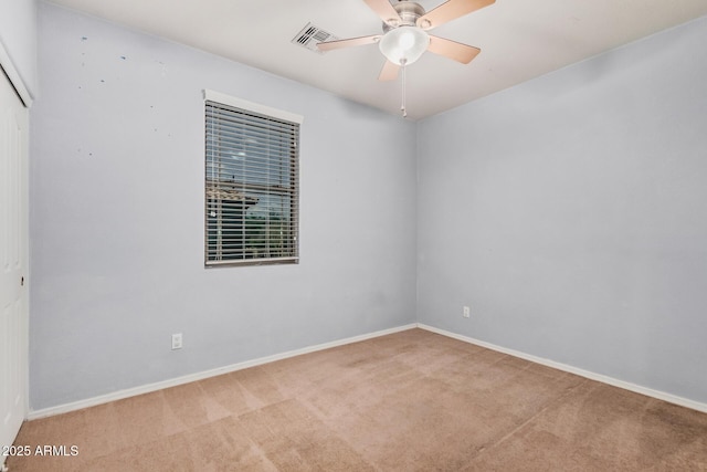 1265 S Aaron Unit 341, Mesa, AZ 85209 - carpeted spare room featuring a ceiling fan and baseboards