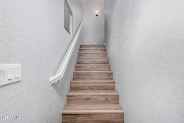 1265 S Aaron Unit 341, Mesa, AZ 85209 - stairs featuring a textured wall