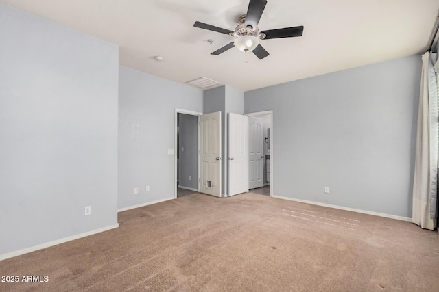 1265 S Aaron Unit 341, Mesa, AZ 85209 - unfurnished bedroom with carpet flooring, baseboards, and ceiling fan