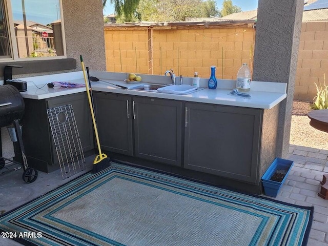 view of patio / terrace featuring sink