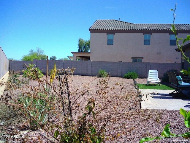 view of yard with a patio area