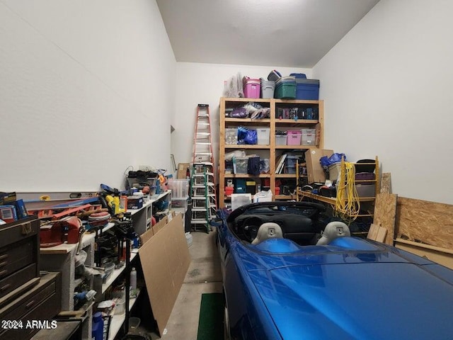 view of storage room