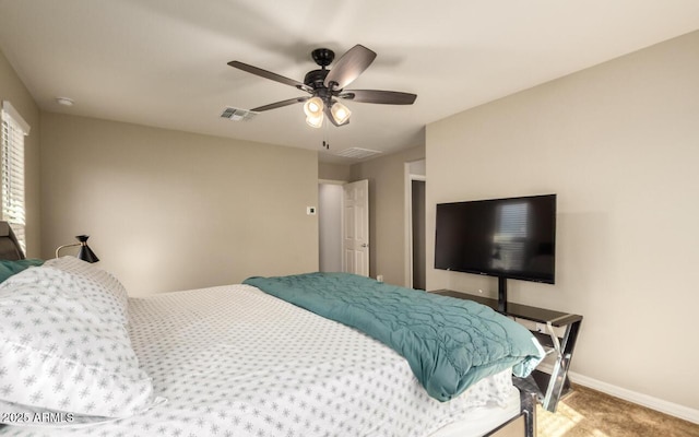 3914 S 58th Ln, Phoenix, AZ 85043 - bedroom featuring carpet floors, baseboards, and ceiling fan