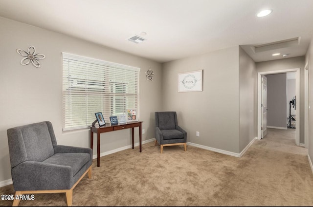 3914 S 58th Ln, Phoenix, AZ 85043 - living area featuring carpet floors, baseboards, and recessed lighting