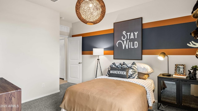 view of carpeted bedroom