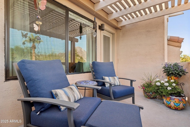 view of patio / terrace with a pergola