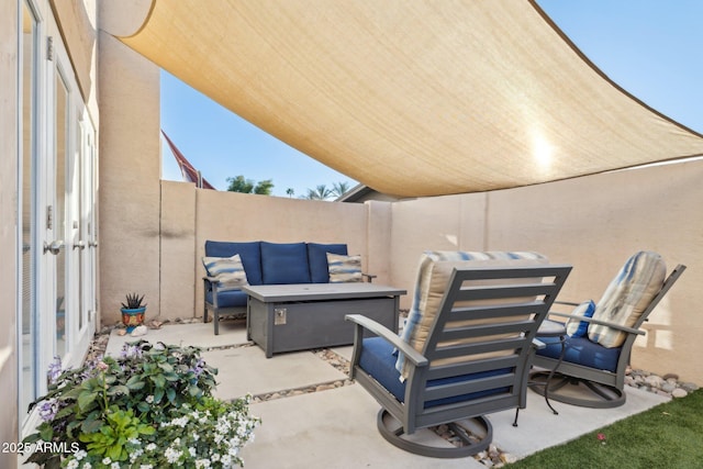 view of patio / terrace with an outdoor hangout area